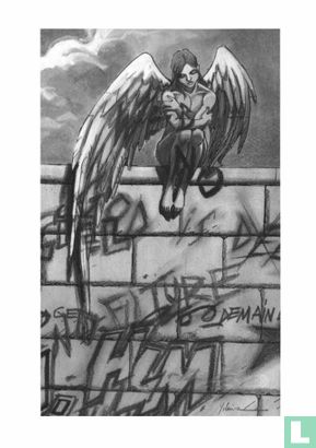 L'ange du XXe ciel sur le mur de Berlin