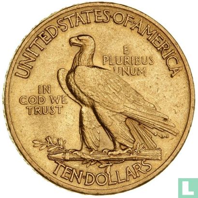 Vereinigte Staaten 10 Dollar 1908 (mit IN GOD WE TRUST - ohne Buchstabe) - Bild 2
