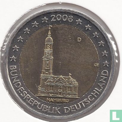 Allemagne 2 euro 2008 (D) "St. Michaelis Church Hamburg" - Image 1