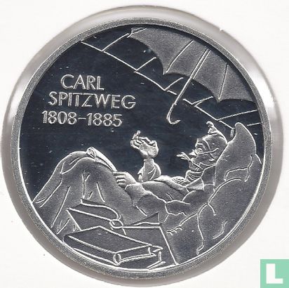 Duitsland 10 euro 2008 (PROOF) "200th anniversary of the birth of Carl Spitzweg" - Afbeelding 2