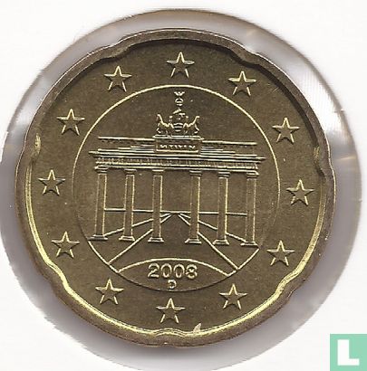 Duitsland 20 cent 2008 (D) - Afbeelding 1