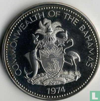 Bahama's 5 dollars 1974 (PROOF) - Afbeelding 1