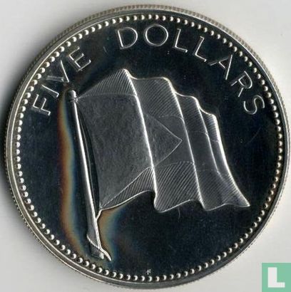 Bahama's 5 dollars 1974 (PROOF) - Afbeelding 2