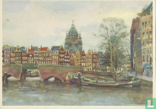 Amsterdam - Kromme Waal met St.Nicolaasker