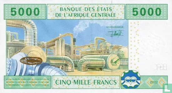 Central African States 5000 Francs 2002 - Image 2