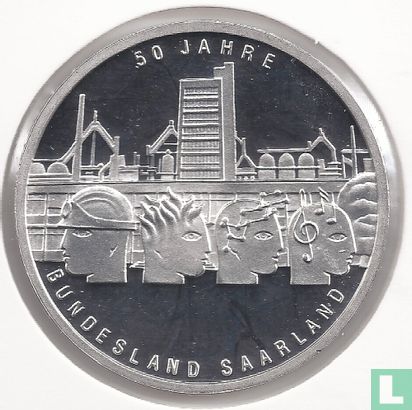 Duitsland 10 euro 2007 (PROOF) "50 years Saarland Federal State" - Afbeelding 2