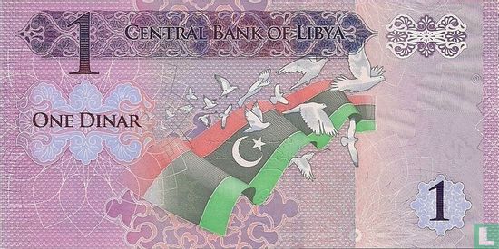 Libië 1 Dinar  - Afbeelding 2