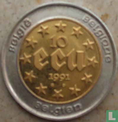 Belgium 10 ecu 1991 (PROOF) "40 years Reign of King Baudouin" - Image 1