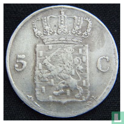 Pays-Bas 5 cent 1827/17 (caducée) - Image 2