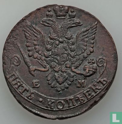 Rusland 5 kopeken 1782 (EM) - Afbeelding 2