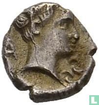 Caria, uncertain Mint.  AR7 hemiobool ca. 400-350 BCE - Image 2