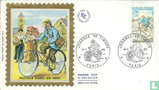 Postbote auf einem Fahrrad