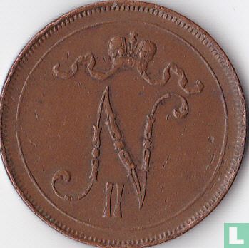 Finlande 10 penniä 1917 (Nicholas II) - Image 2