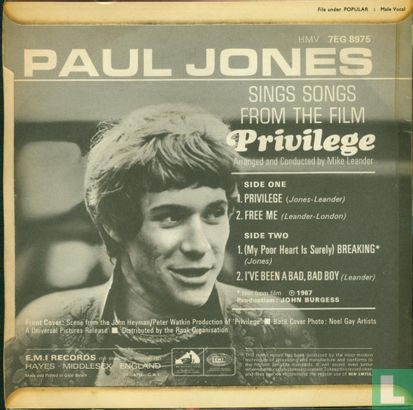 Paul Jones Sings Songs from the Film "Privilege" - Afbeelding 2