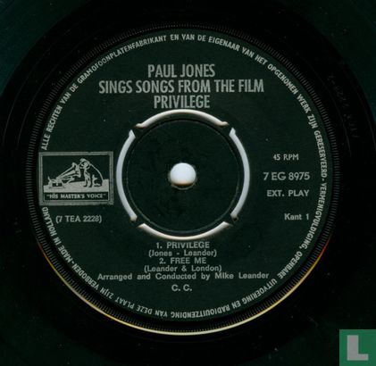 Paul Jones Sings Songs from the Film "Privilege" - Image 3