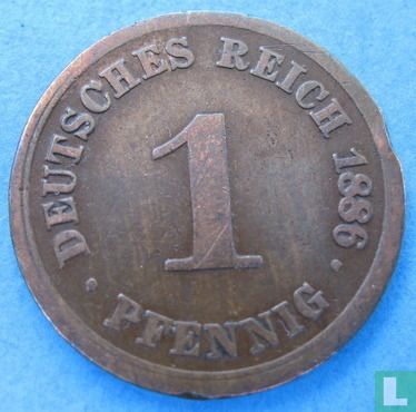 German Empire 1 pfennig 1886 (D) - Image 1