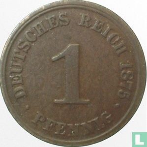 Empire allemand 1 pfennig 1875 (J) - Image 1