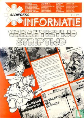 Informatie 2 juli 1975 - Vakantietijd striptijd - Afbeelding 1
