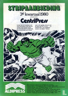 Stripaanbieding 3e kwartaal 1980 uitgeverij Centripress - Image 1