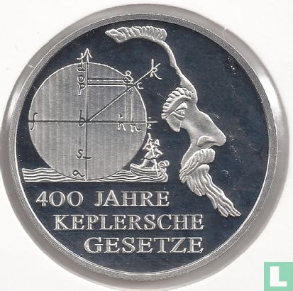 Allemagne 10 euro 2009 (BE) "400th anniversary of Kepler's Laws" - Image 2