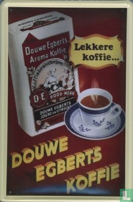 Douwe Egberts Koffie - reclamebord van blik