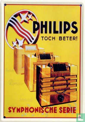 Philips Radio Syphonische Serie - Reclamebord van blik