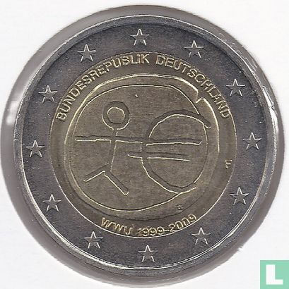 Duitsland 2 euro 2009 (F) "10th Anniversary of the European Monetary Union" - Afbeelding 1