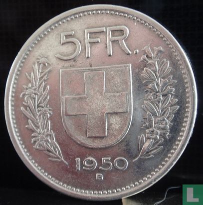 Zwitserland 5 francs 1950 - Afbeelding 1