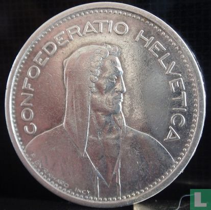 Zwitserland 5 francs 1950 - Afbeelding 2