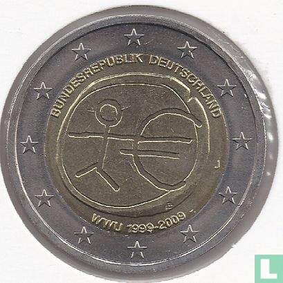 Duitsland 2 euro 2009 (J) "10th Anniversary of the European Monetary Union" - Afbeelding 1