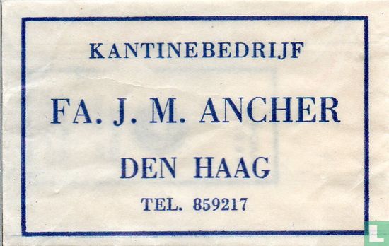 Kantinebedrijf Fa. J.M. Ancher - Afbeelding 1