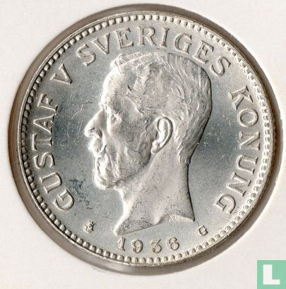 Zweden 2 kronor 1936 - Afbeelding 1