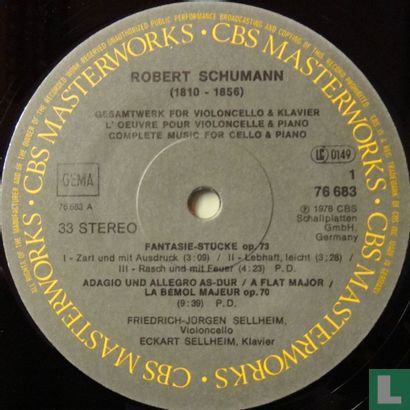 Schumann: Gesamtwerk für Violoncello & Klavier - Afbeelding 3