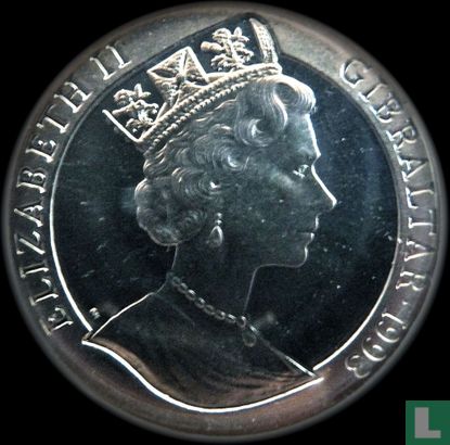 Gibraltar 1 crown 1993 (PROOF) "H.N.L.M.S. Isaac Sweers" - Afbeelding 1