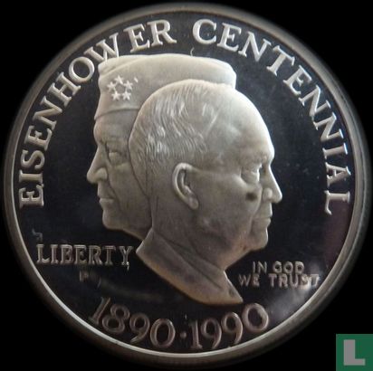Verenigde Staten 1 dollar 1990 (PROOF) "Eisenhower centennial" - Afbeelding 1