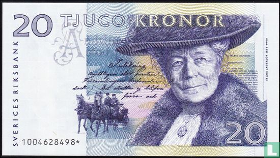 Suède 20 Kronor 1991 (Remplacement) - Image 1