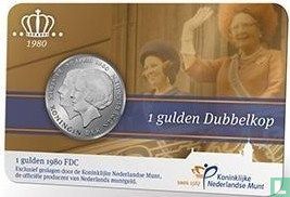Nederland 1 gulden 1980 (coincard) "Investiture of New Queen" - Afbeelding 3