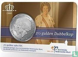 Pays-Bas 2½ gulden 1980 (coincard) "Investiture of New Queen" - Image 3