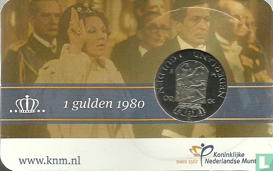 Nederland 1 gulden 1980 (coincard) "Investiture of New Queen" - Afbeelding 1