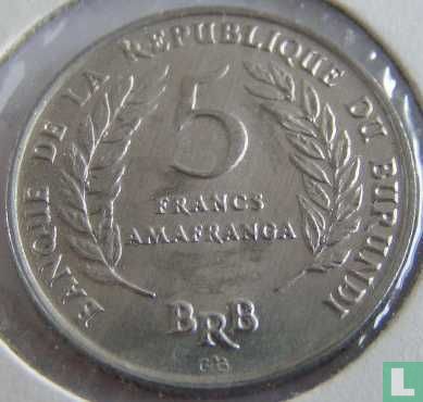 Burundi 5 francs 1968 - Image 2