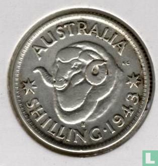 Australie 1 shilling 1943 S - Image 1