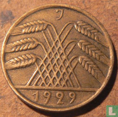Duitse Rijk 10 reichspfennig 1929 (J) - Afbeelding 1