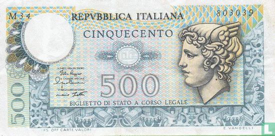 Italië 500 Lire  - Afbeelding 3