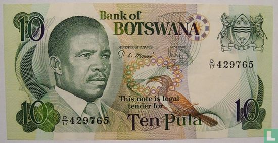 Botswana 10 Pula ND (1982) - Afbeelding 1