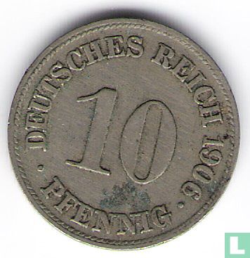 Empire allemand 10 pfennig 1906 (D) - Image 1