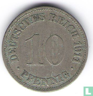 Duitse Rijk 10 pfennig 1911 (D) - Afbeelding 1