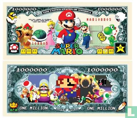 Super Mario 1 miljoen dollar biljet (USA)