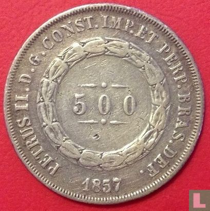 Brazil 500 réis 1857 - Image 1