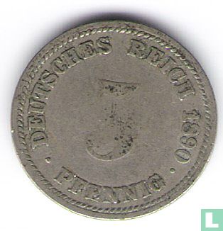 Duitse Rijk 5 pfennig 1890 (D) - Afbeelding 1