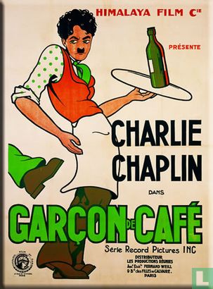 Charlie Chaplin Dans Garçon de Café - brocante bord van blik